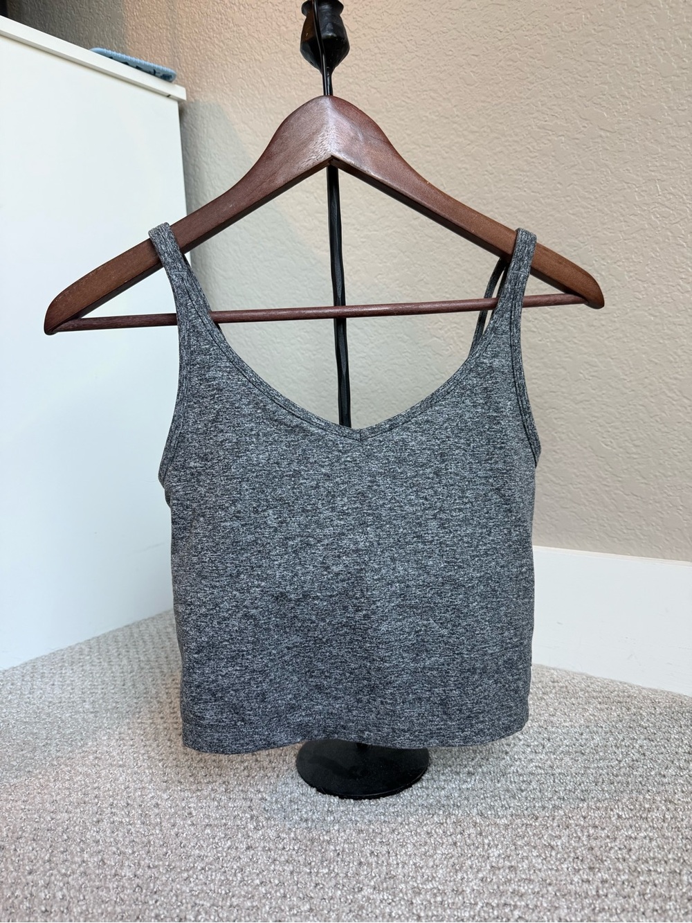 Vuori Performance Crop -Heather Grey